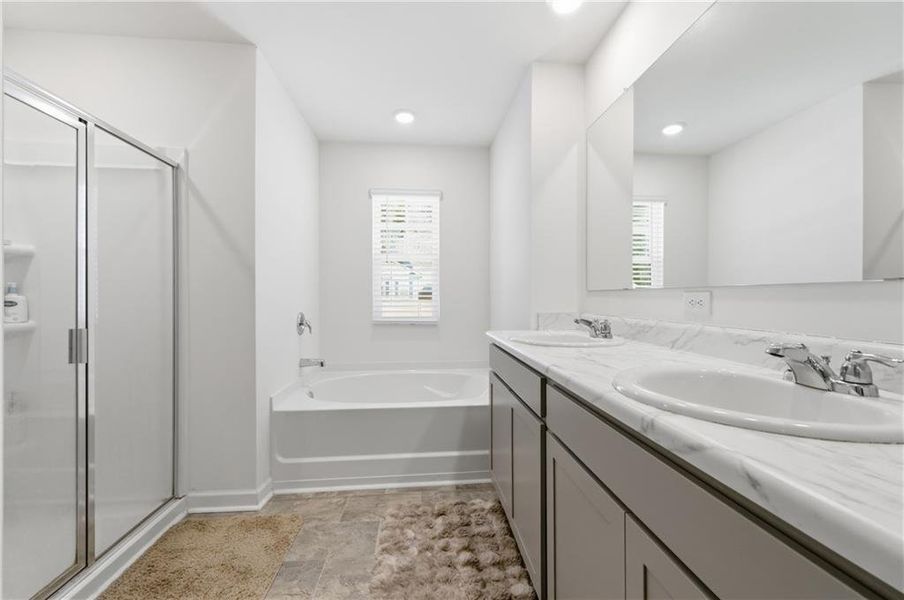 Furnished interior view inside a new home in Brooks Village, Dacula (Image 39).