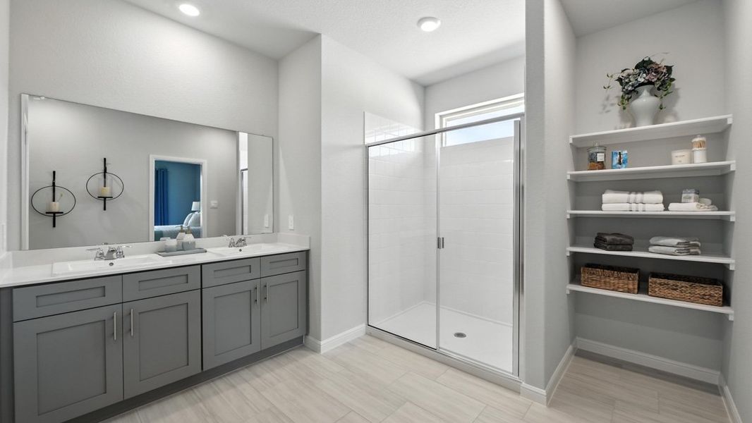 Furnished interior view inside a new home in Monarch at the Meadows, Krum (Image 18).