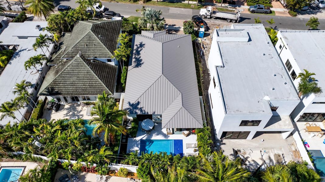 Back of the house and pool area.