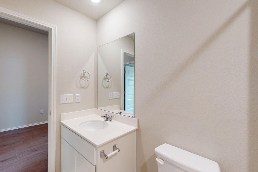 Furnished interior view inside a new home in Cascades at Onion Creek, Austin (Image 19). Furnished interior view inside a new home in Cascades at Onion Creek, Austin (Image 19).