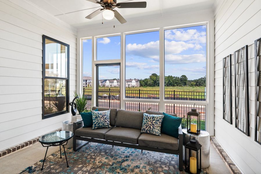 Representative furnished interior of a home built from the The Kenton by The Providence Group in Promenade at Sawnee Village, Cumming (Image 16).