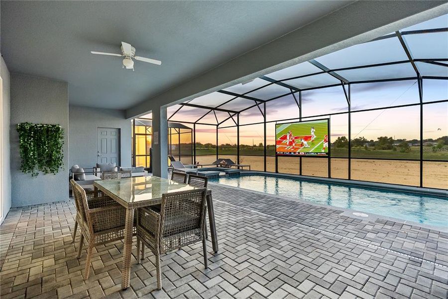 Exterior details and patio area of a home in Windsor Cay Resort, Clermont (Image 26). Exterior details and patio area of a home in Windsor Cay Resort, Clermont (Image 26).