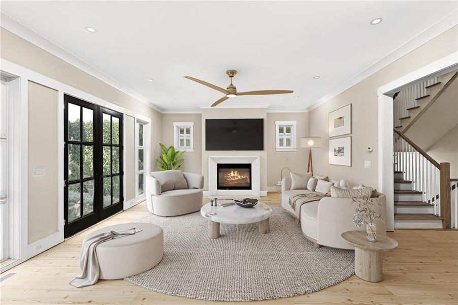 Furnished interior view inside a new home in , Atlanta (Image 8).