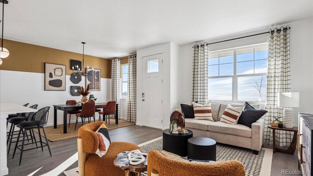 Furnished interior view inside a new home in Villas at Vantage, Berthoud (Image 17).