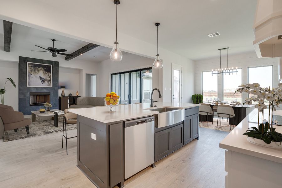 Representative furnished interior of a home built from the The Addison by Kenmark Homes in Coyote Crossing, Godley (Image 8). Representative furnished interior of a home built from the The Addison by Kenmark Homes in Coyote Crossing, Godley (Image 8).