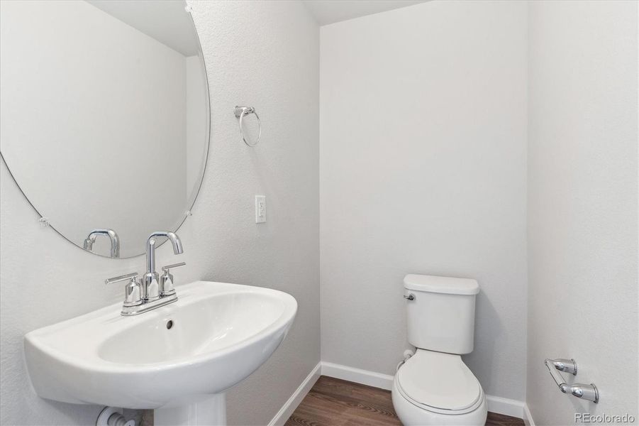 Furnished interior view inside a new home in Townhome Collection at Grand Vue at Interlocken, Broomfield (Image 9).