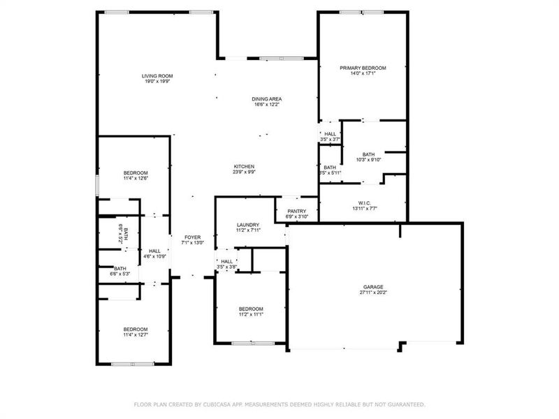 2D floor plan layout of this home in Waverly Estates, Josephine, TX (Image 3).