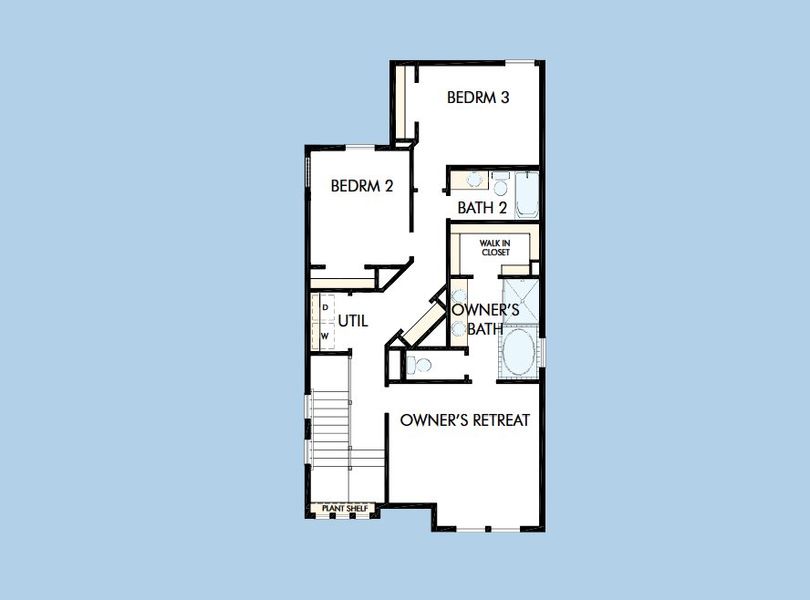 2D floor plan layout for the The Foxman by David Weekley Homes in Emerald Heights at Bridgeland Central – 35’ Alley, Cypress, TX (Image 4). 2D floor plan layout for the The Foxman by David Weekley Homes in Emerald Heights at Bridgeland Central – 35’ Alley, Cypress, TX (Image 4).