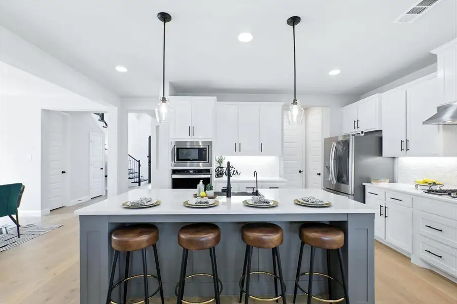 Furnished interior view inside a new home in , Lewisville (Image 16). Furnished interior view inside a new home in , Lewisville (Image 16).