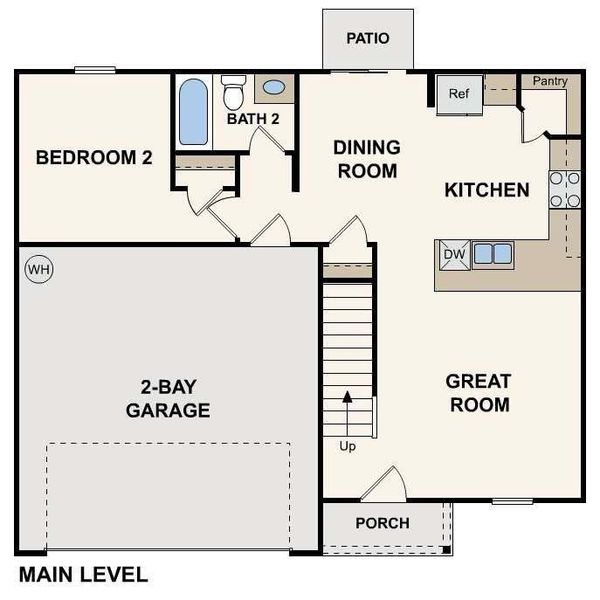 2D floor plan layout of this home in Kinsale, Macon, GA (Image 2).