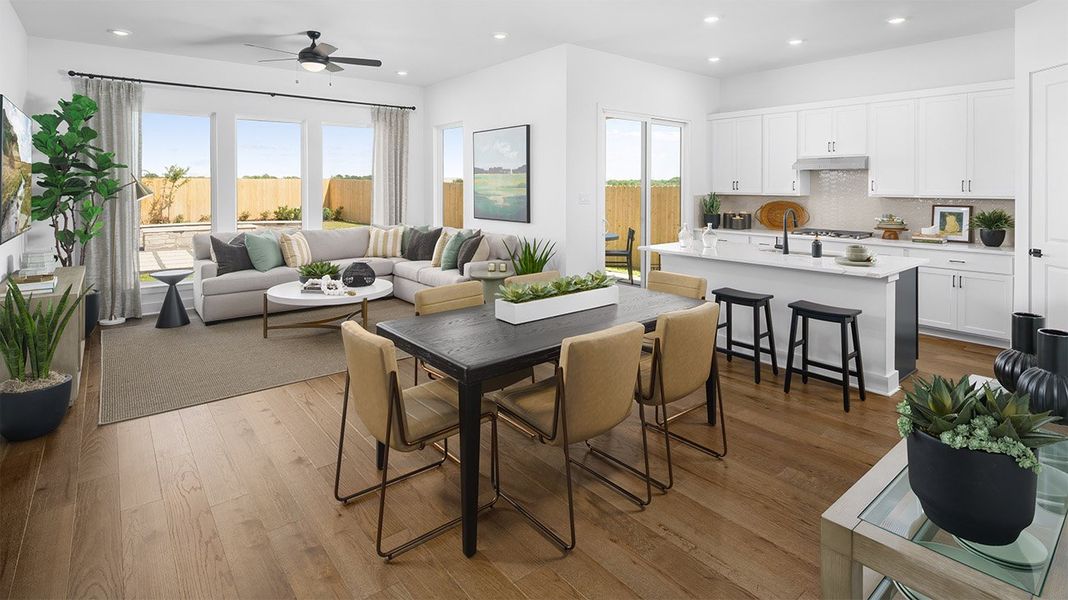 Representative furnished interior of a home built from the Wyatt by New Home Co. in Winfrey Estates, Tomball (Image 4). Representative furnished interior of a home built from the Wyatt by New Home Co. in Winfrey Estates, Tomball (Image 4).