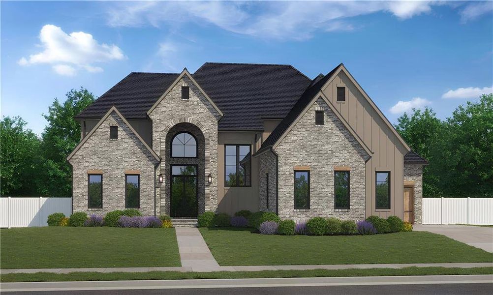 Front exterior of a new home in , Cumming, GA, highlighting curb appeal (Image 2). Front exterior of a new home in , Cumming, GA, highlighting curb appeal (Image 2).