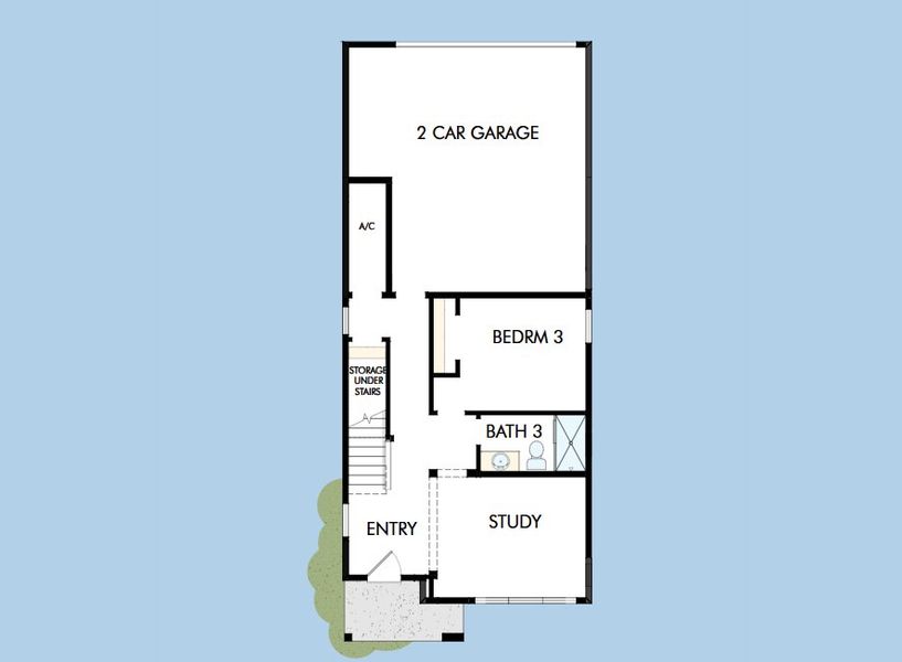 2D floor plan layout for the The Freeston by David Weekley Homes in The Aurora Highlands Pinnacle Collection, Aurora, CO (Image 3). 2D floor plan layout for the The Freeston by David Weekley Homes in The Aurora Highlands Pinnacle Collection, Aurora, CO (Image 3).