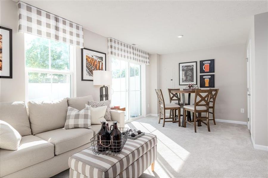 Representative furnished interior of a home built from the Beethoven by Ryan Homes in The Towns at Millwood, Charlotte (Image 8).