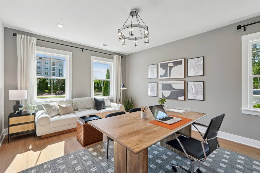 Representative furnished interior of a home built from the Ryder by Tri Pointe Homes in Twinleaf Townes, Chapel Hill (Image 8).