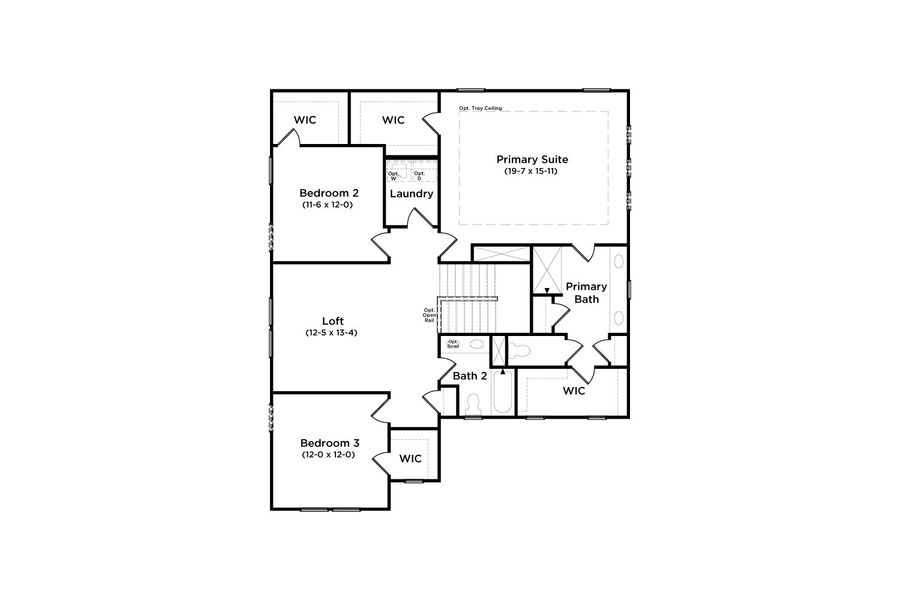 2D floor plan layout of this home in Cottages of Bearwood, Mount Pleasant, TN (Image 21).