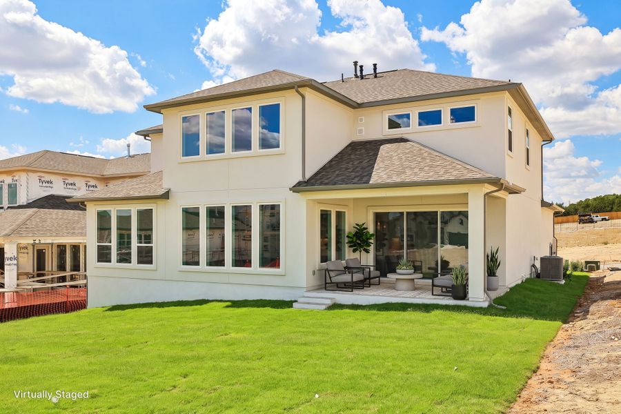 Representative exterior details of a home built from the Rainey by Taylor Morrison in Santa Rita Ranch, Liberty Hill (Image 3).