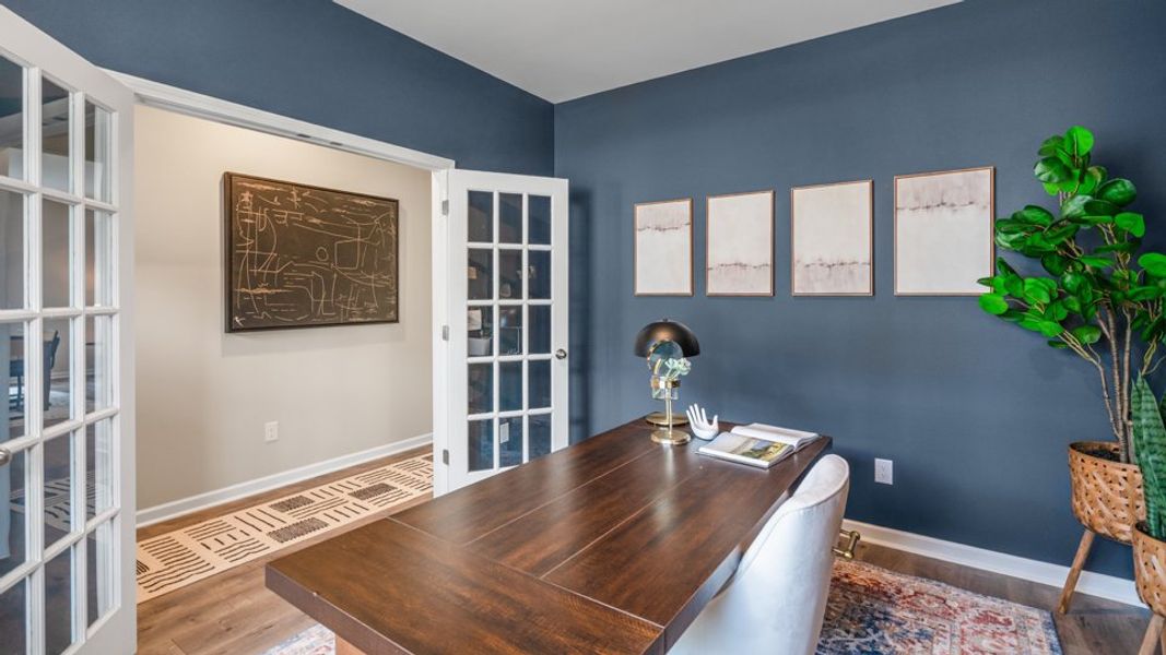 Furnished interior view inside a new home in The Preserve at Kinsley, Jamestown (Image 4).