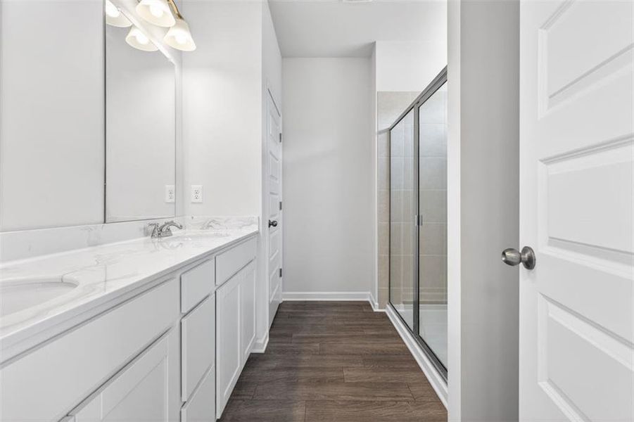 Furnished interior view inside a new home in Fuller Station, Loganville (Image 8). Furnished interior view inside a new home in Fuller Station, Loganville (Image 8).