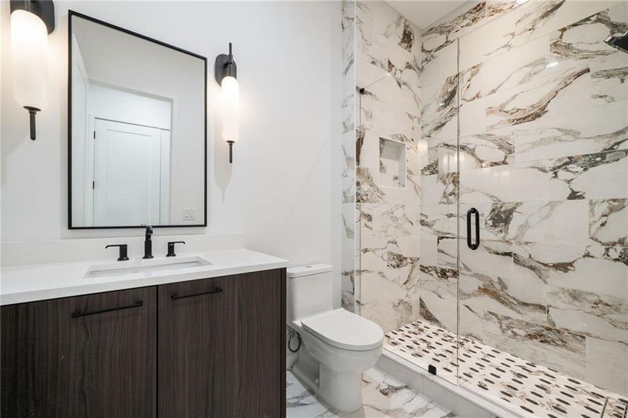 Furnished interior view inside a new home in , Atlanta (Image 36).