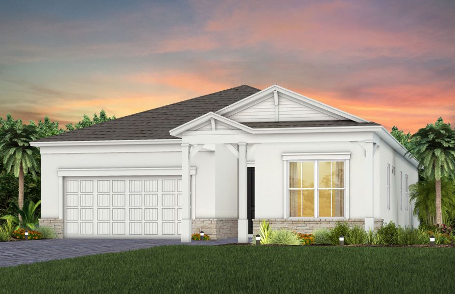 Representative exterior photo of a completed home built from the Concord by Del Webb in Del Webb Tradition, Port St. Lucie, FL (Image 24).