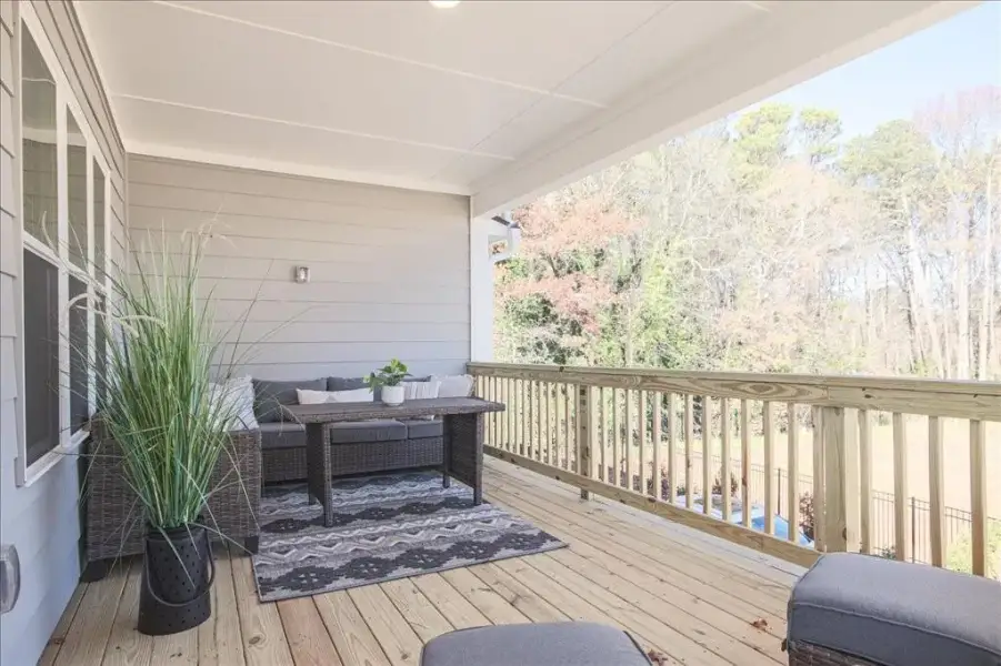 Exterior details and patio area of a home in Townes at South Main, Kennesaw (Image 3).