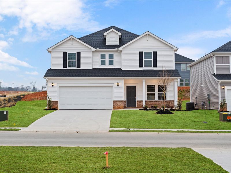 Representative exterior photo of a completed home built from the Dakota by Meritage Homes in Shiloh Valley, Piedmont, SC (Image 1). Representative exterior photo of a completed home built from the Dakota by Meritage Homes in Shiloh Valley, Piedmont, SC (Image 1).