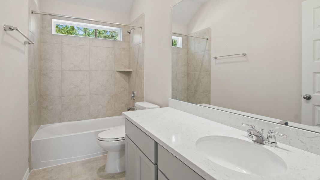 Representative furnished interior of a home built from the Cayman by Brightland Homes in Bridgeland Creekland Village, Cypress (Image 19).