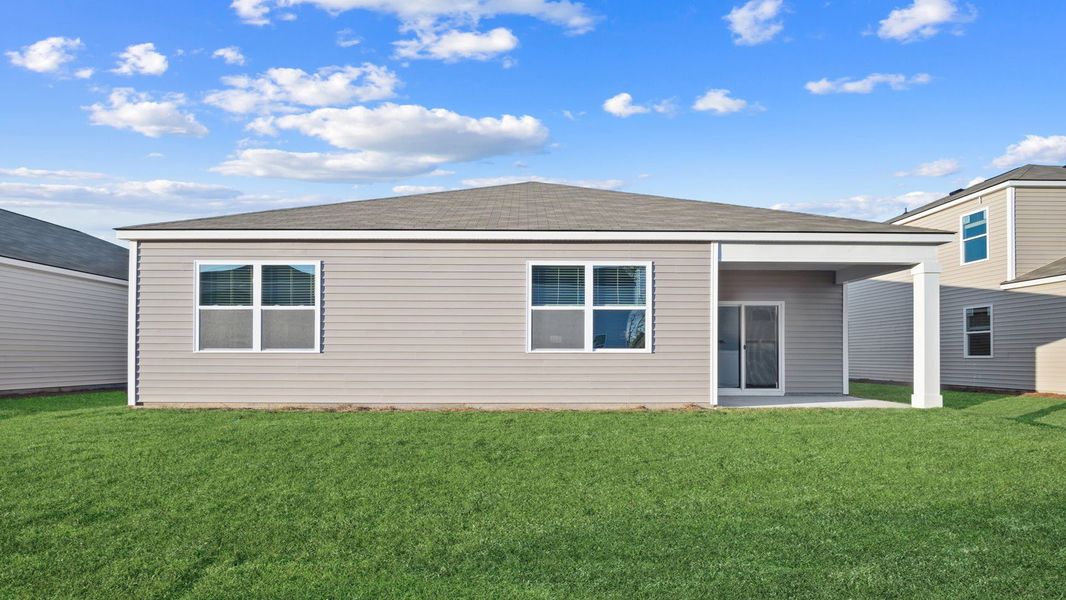 Exterior details and patio area of a home in The Retreat at East Argent, Ridgeland (Image 21).