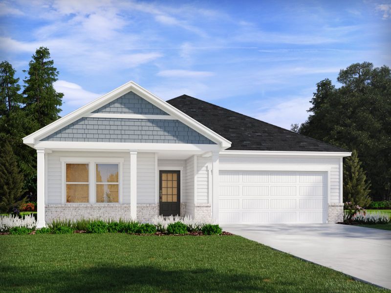 Front exterior of a new home in Brayfield Manor - Signature Collection, Wellford, SC, highlighting curb appeal (Image 1).