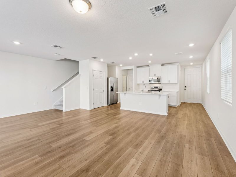 Spacious, unfurnished interior of a new home in The Meadow at Crossprairie Townes, St. Cloud (Image 9). Spacious, unfurnished interior of a new home in The Meadow at Crossprairie Townes, St. Cloud (Image 9).