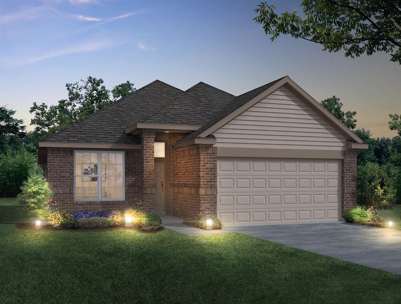 Front exterior of a new home in Retreat at Fossil Creek, Fort Worth, TX, highlighting curb appeal (Image 2).
