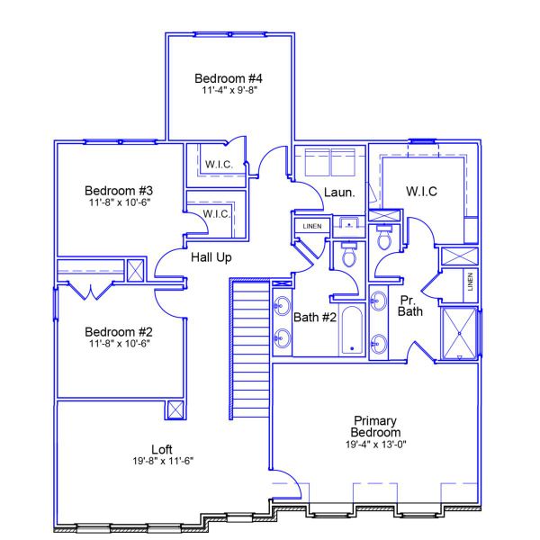 2D floor plan layout of this home in Hanes Lake, Winston-Salem, NC (Image 6).