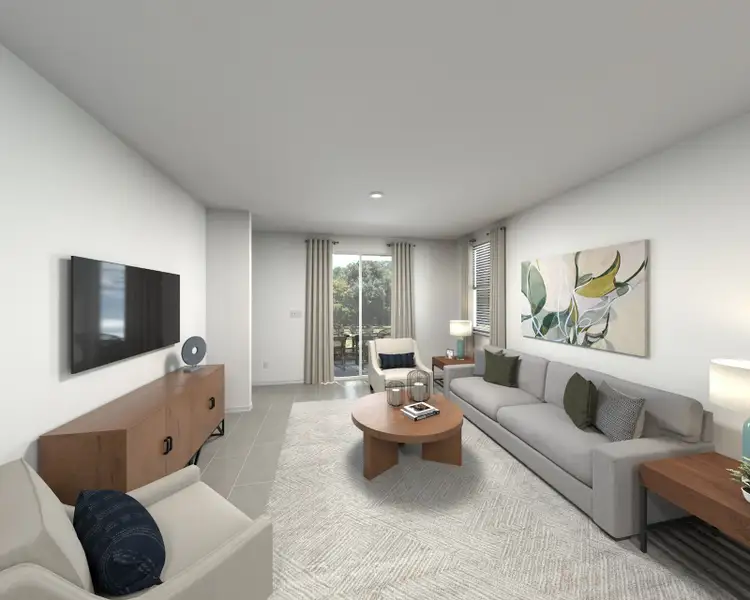 Living room in the Sawyer floorplan