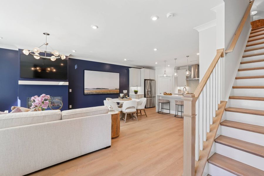 Representative furnished interior of a home built from the Sampson by Tri Pointe Homes in The Townes at NoVi, Pittsboro (Image 11).