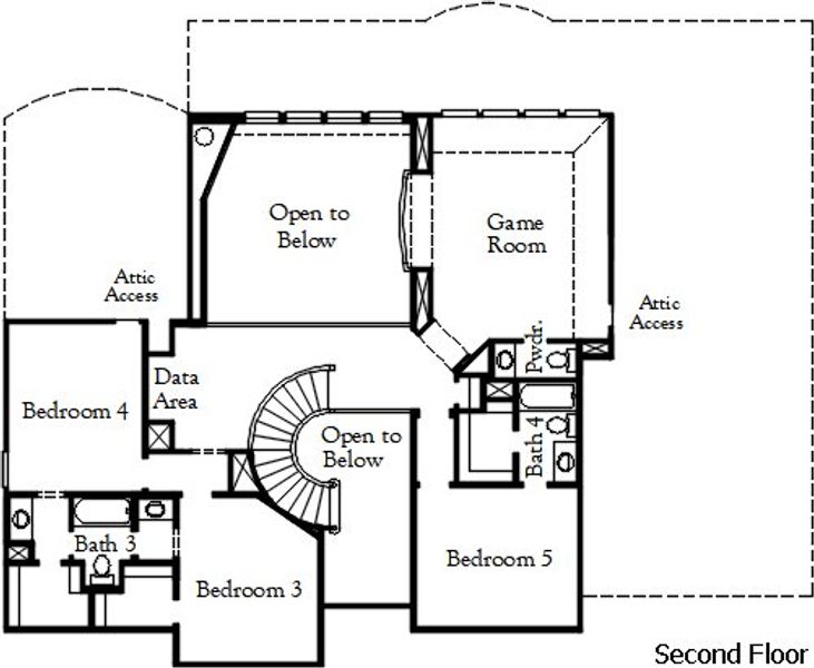 2D floor plan layout of this home in Star Trail, Prosper, TX (Image 3). 2D floor plan layout of this home in Star Trail, Prosper, TX (Image 3).