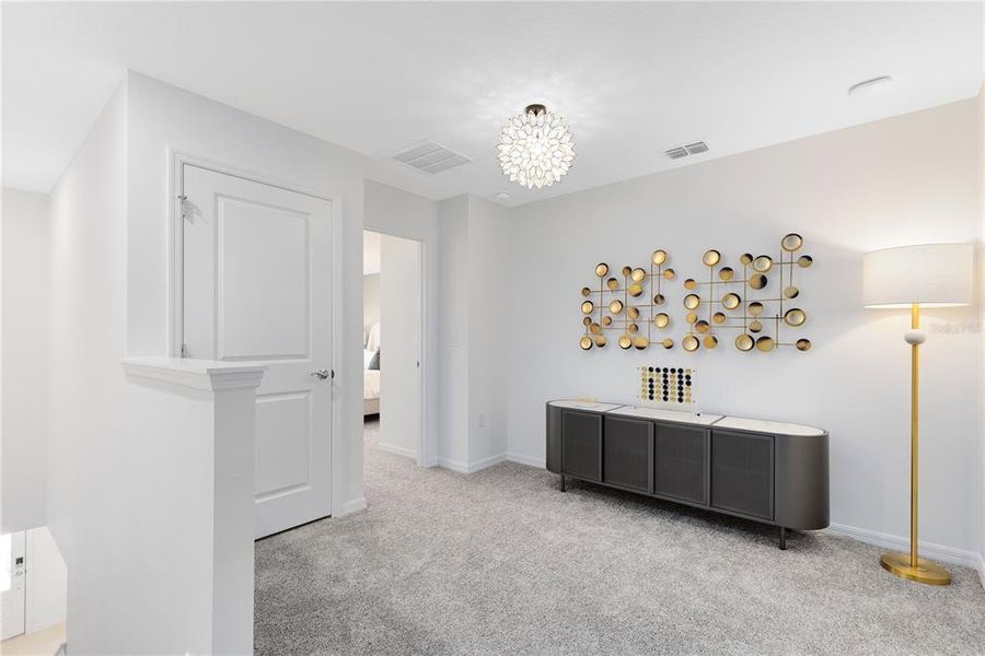 Furnished interior view inside a new home in The Cove at Nona Sound, Orlando (Image 21). Furnished interior view inside a new home in The Cove at Nona Sound, Orlando (Image 21).