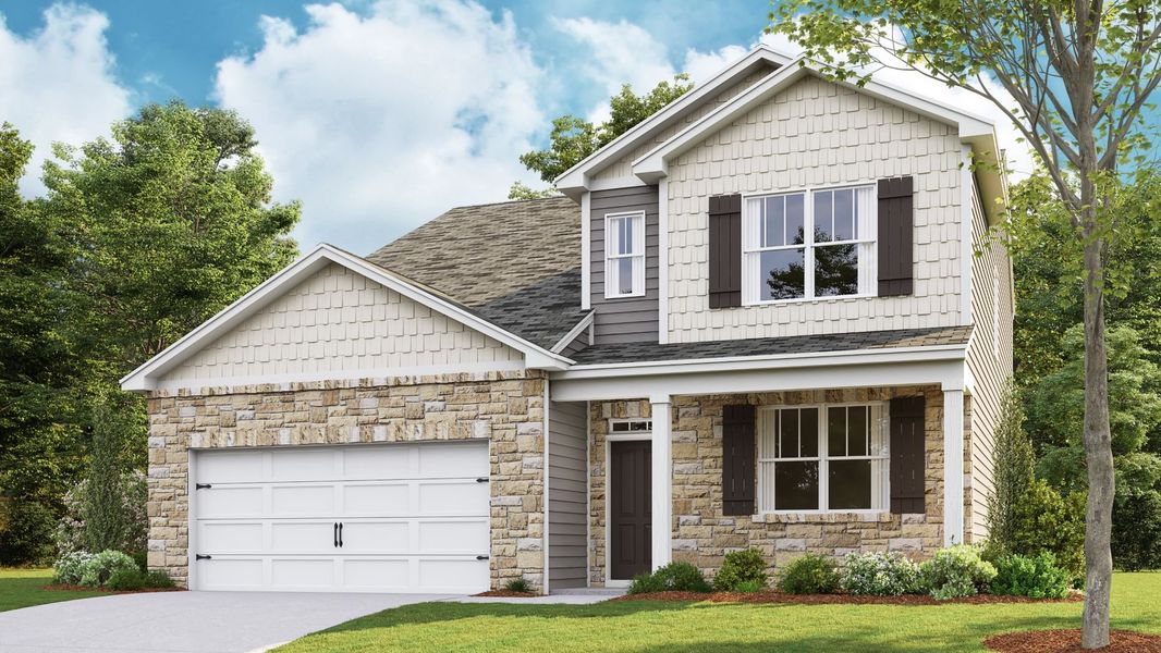 Representative exterior photo of a completed home built from the SALEM by D.R. Horton in Pottsview, Smyrna, TN (Image 1).