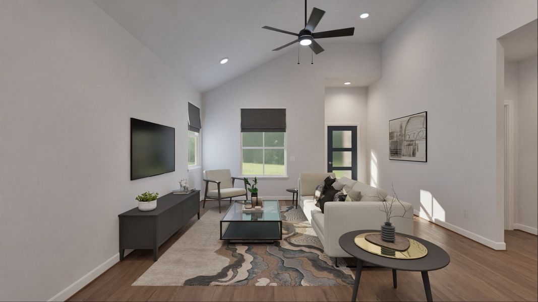 Representative furnished interior of a home built from the Falyn by Risewell Homes in The Porch at Du Pre, Buda (Image 7).
