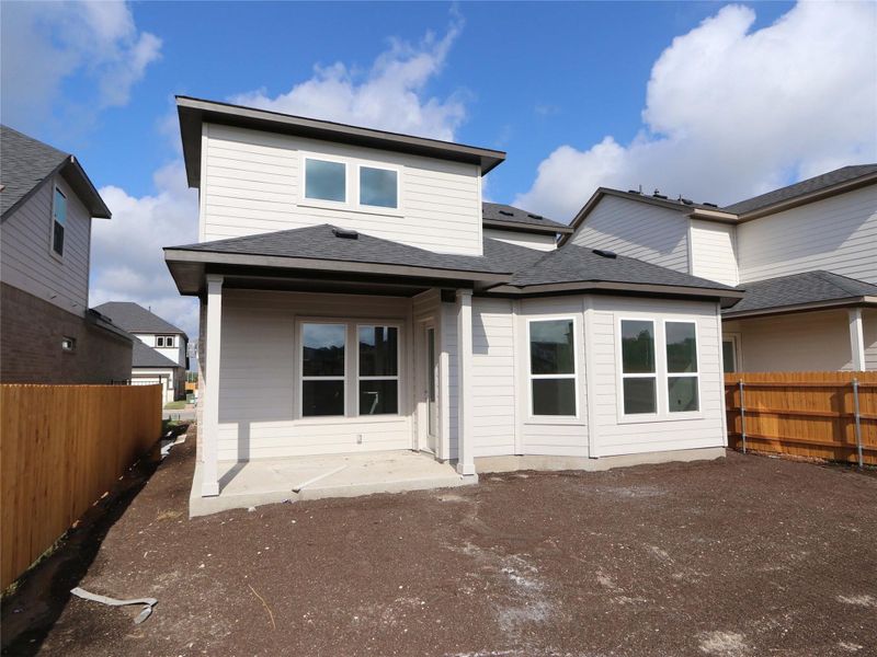Exterior details and patio area of a home in Estancia West, Manchaca (Image 3). Exterior details and patio area of a home in Estancia West, Manchaca (Image 3).