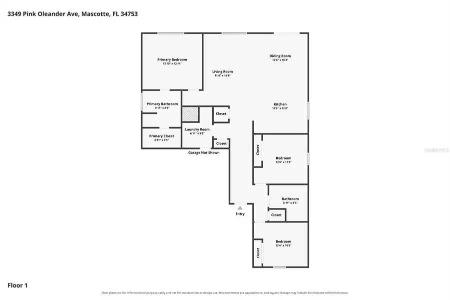 2D floor plan layout of this home in , Mascotte, FL (Image 5). 2D floor plan layout of this home in , Mascotte, FL (Image 5).