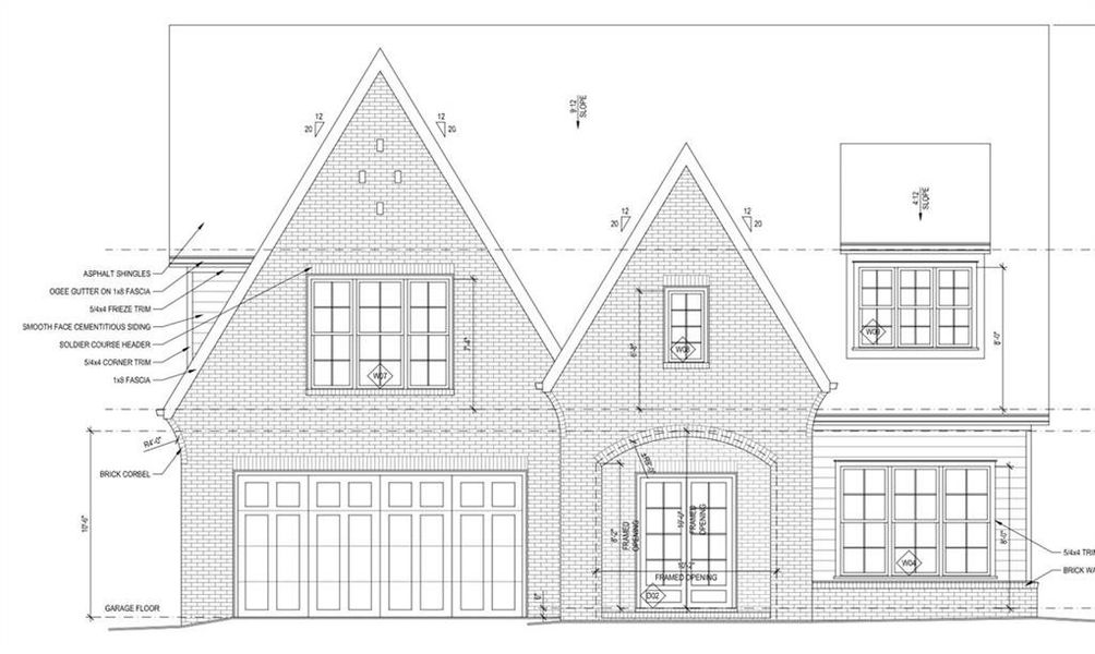 Exterior rendering of this home design in , Atlanta, GA (Image 1).