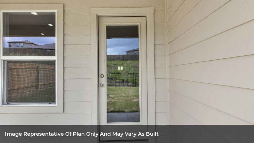 Exterior details and patio area of a home in Prairie Lakes, Buda (Image 2). Exterior details and patio area of a home in Prairie Lakes, Buda (Image 2).