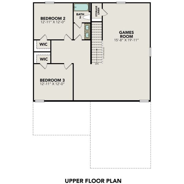 2D floor plan layout for the The Douglas E by Davidson Homes LLC in Bricewood, San Antonio, TX (Image 3).