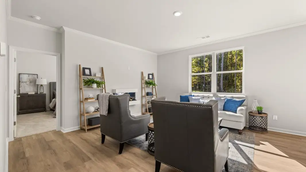 Representative furnished interior of a home built from the Elle by D.R. Horton in Hamptons at Riverwood South, Dallas (Image 11).