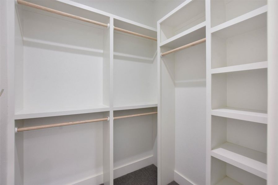 One of the two primary closets