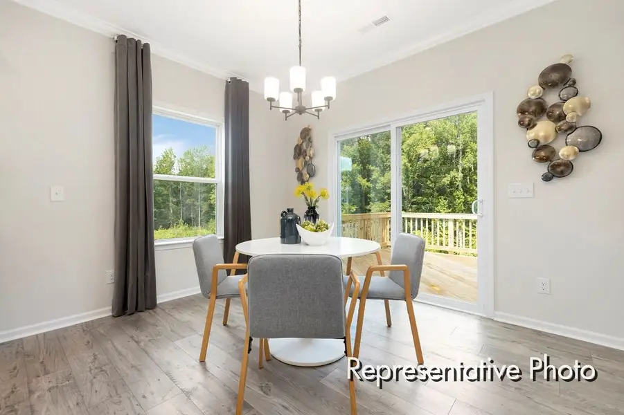 Furnished interior view inside a new home in Lake Royale, Louisburg (Image 5).