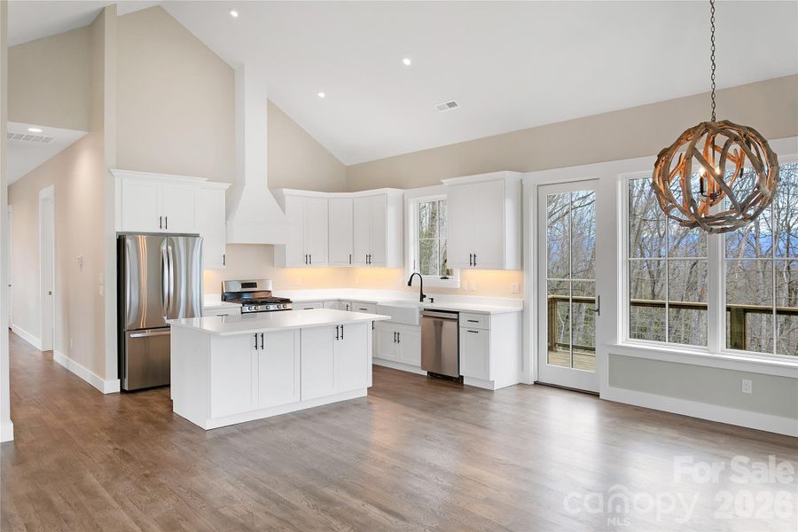 Furnished interior view inside a new home in , Pisgah Forest (Image 17).