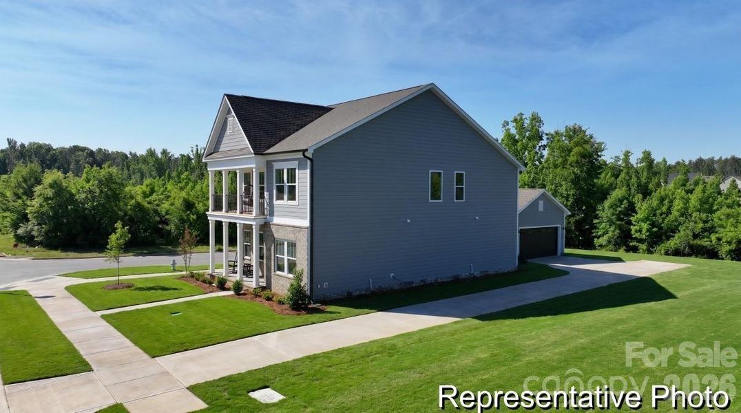 Front exterior of a new home in Colvin Park, Rock Hill, SC, highlighting curb appeal (Image 2). Front exterior of a new home in Colvin Park, Rock Hill, SC, highlighting curb appeal (Image 2).