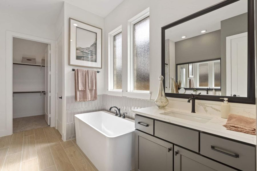 Furnished interior view inside a new home in Meridiana, Manvel (Image 23).